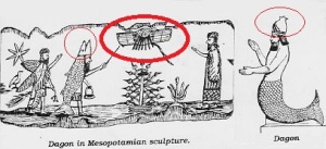 Przyjrzyj się uważnie na symbol oka opatrzności kapłanów bożka Dagona.